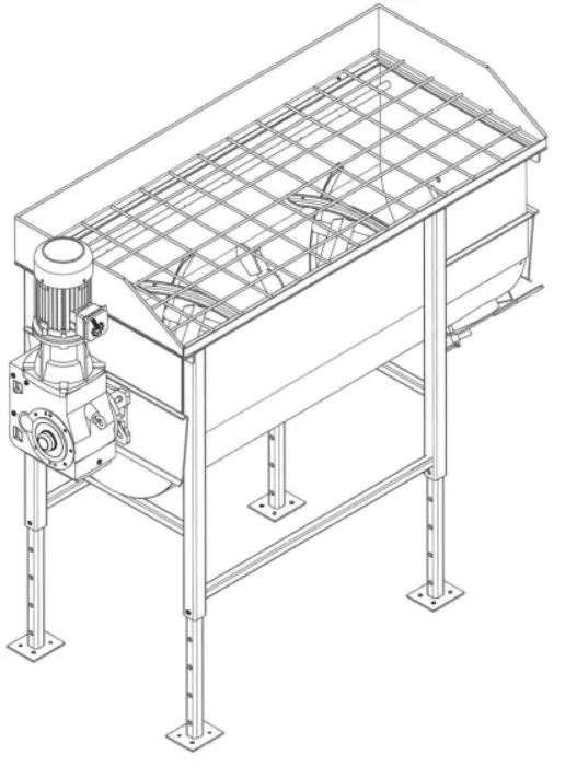 1 1/4 Yard Batch Mixer in use