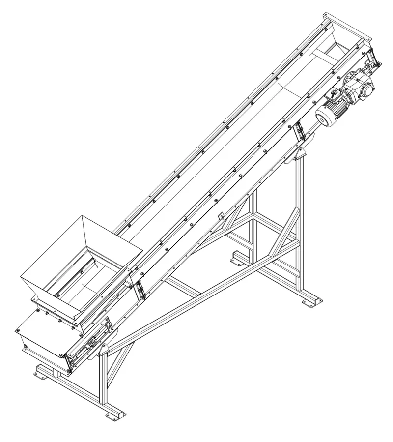 Trough Soil Conveyor in use